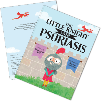 The Little Knight with Psoriasis - Book cover